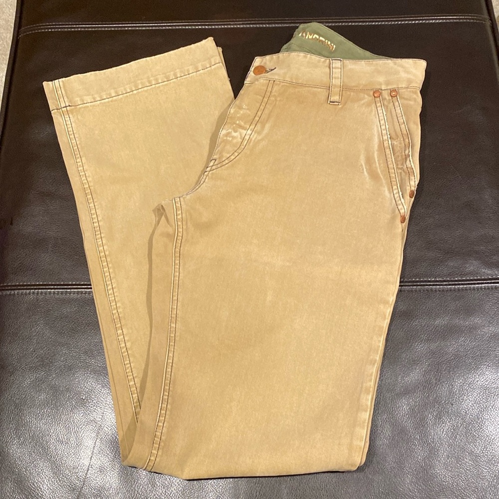 Daniele Alessandrini Handmade Italian Khaki Work Pants. New Unworn Condition.